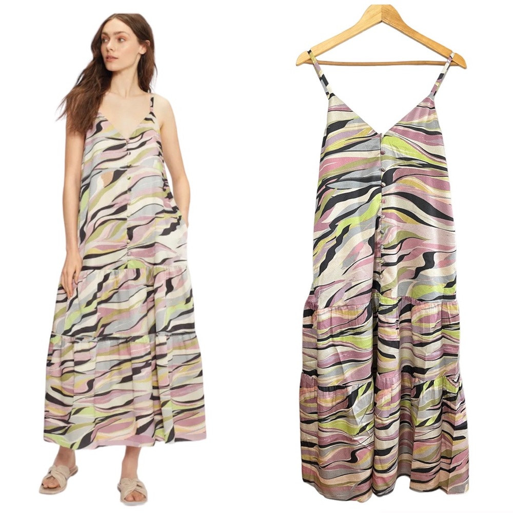 Ted Baker Dusty Pink Warrenn Printed Button Through Cami Dress 1 US4